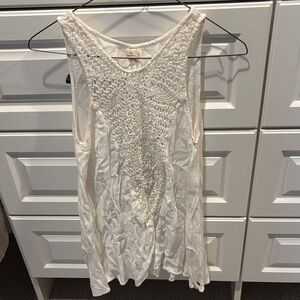 O’Neill Boho Crochet-Front White Sleeveless coverup size XS